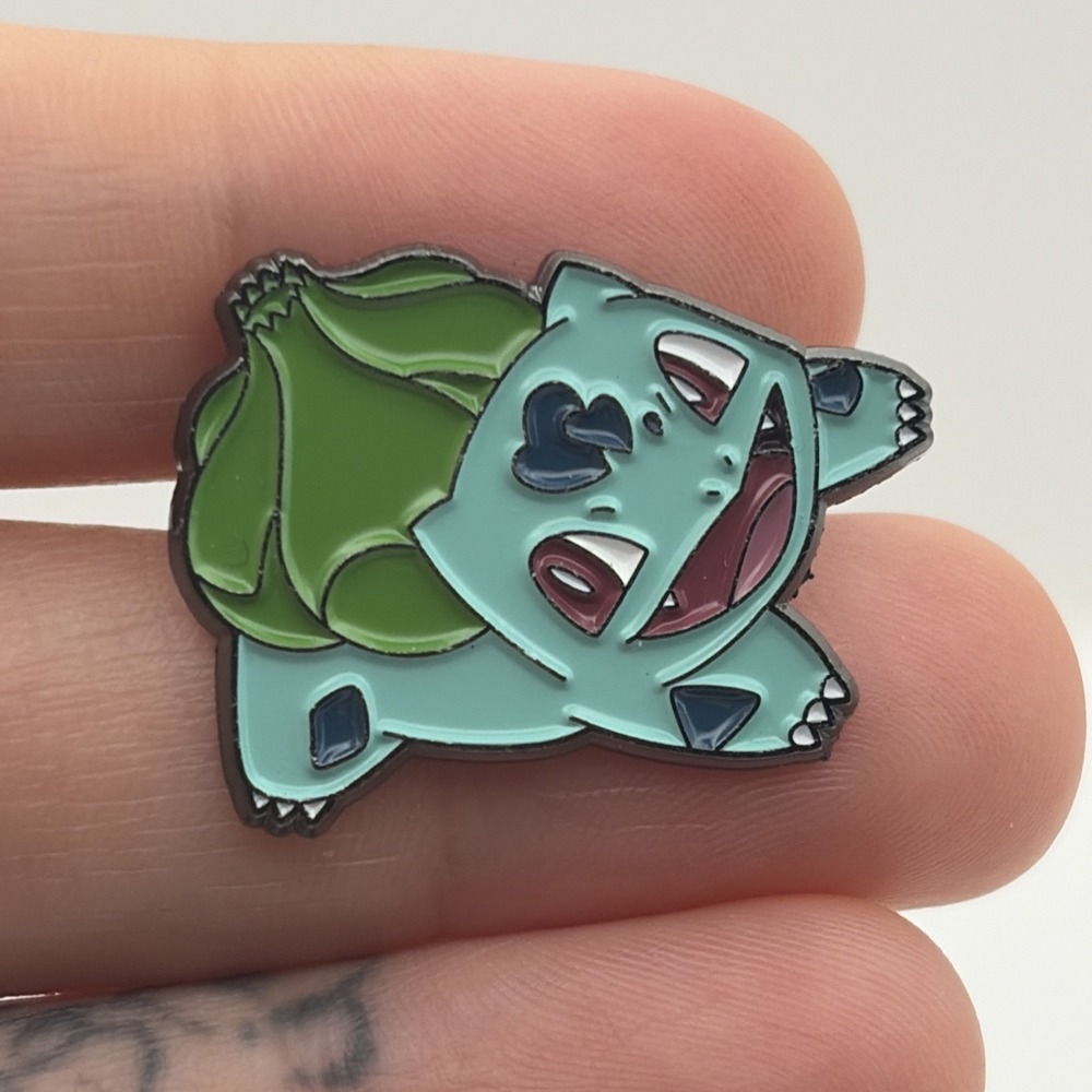 Pokemon Bulbasaur Grass Type Enamel Lapel Hat Pin Teal Green Pocket Monster